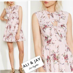 Ali & Jay Los Angeles Floral Cut-Out Skater Dress